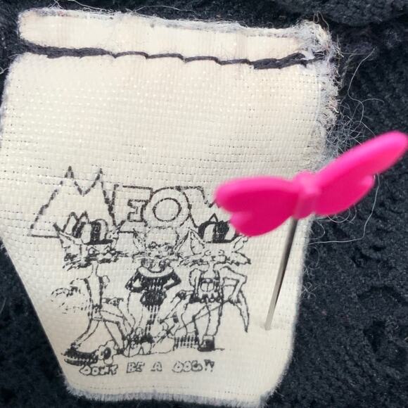 Women Meow Vintage Lace up Crop top goth punk M - Picture 3 of 7